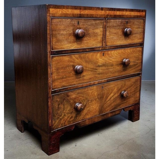 Small Georgian Mahogany Chest of Drawers For Sale - Image 13 of 13