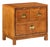 Hickory Manufacturing Mid Century Walnut and Brass Campaign Nightstand For Sale