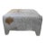 Vintage Rustic Modern Cowhide Ottoman Newly Reupholstered in Cowhide For Sale