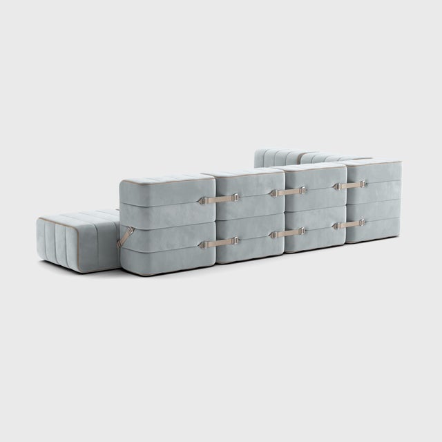 Contemporary Flexible Large Corner Sofa from Ambivalenz, Set of 12 For Sale - Image 3 of 5