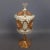 Murano Glass Vase or Centerpiece with Lid in Pure Gold and Floral Decor, 1950s, in Flawless conditions. Designed 1950 to...