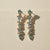 Modern Geometric Topazes Drop Earrings, Silver, Gold, Pair For Sale - Image 10 of 10
