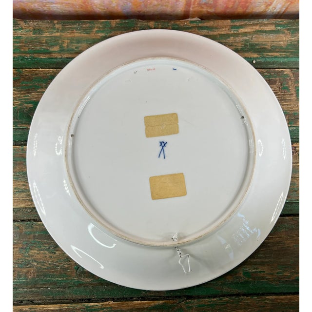 White Large Porcelain Wall Dish from Meissen For Sale - Image 8 of 11