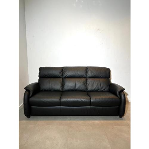Black Leather 2-Seater and 3-Seater Sofas from Calia Italia, Set of 2 For Sale - Image 3 of 7