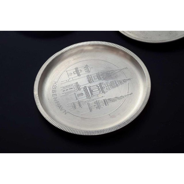 Pewter Bottle Coasters from Just Andersen, Denmark, 1940s, Set of 7 For Sale - Image 6 of 8