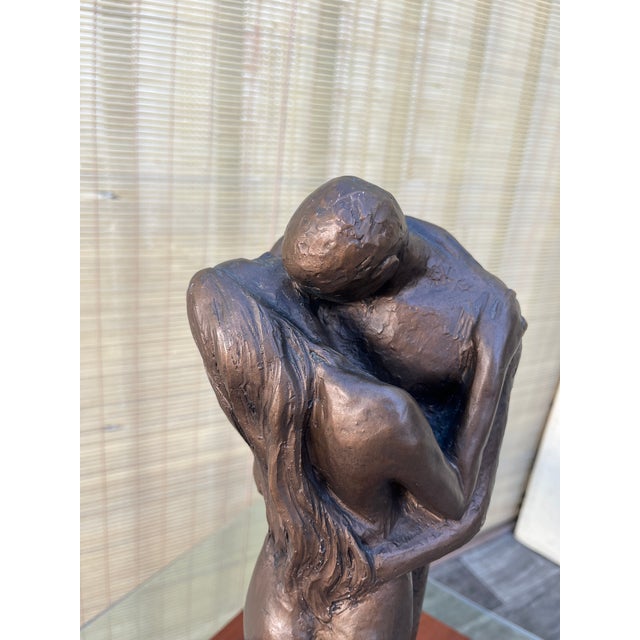 1980s Austin Production "Loving Couple" Brutalist Sculpture Signed by the Artist. For Sale - Image 9 of 16