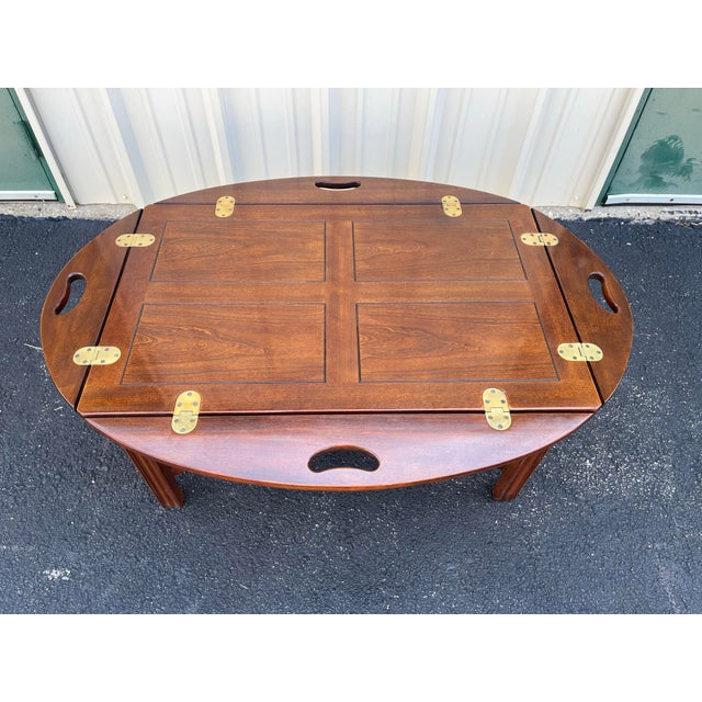 Drexel Cherry Butlers Tray Table For Sale - Image 11 of 12