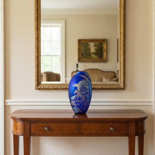 2000 - 2009 Fenton Favrene Wild Horses Oval Vase-Robin Spindler-Signed Limited Ed-2005-Art For Sale - Image 5 of 10