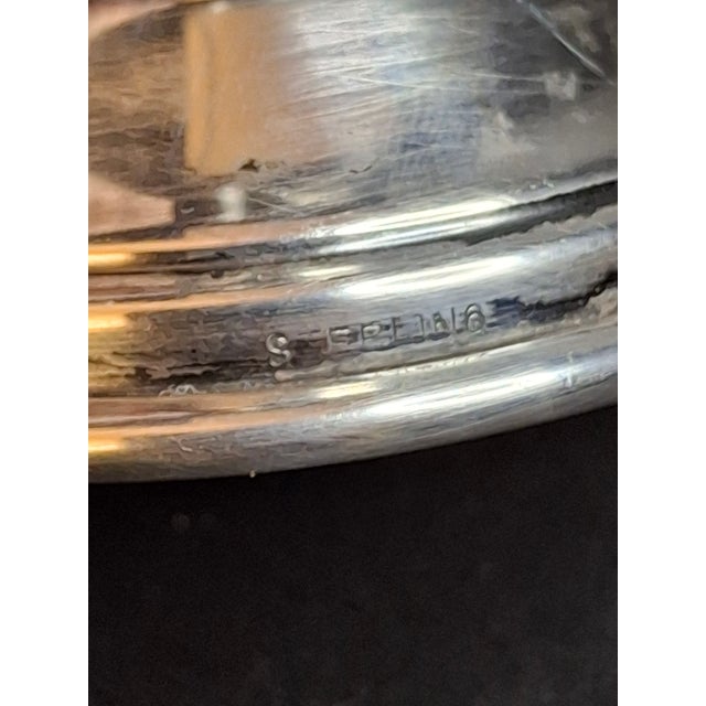 Vintage Sterling Silver Besamim Spice Tower Havdalah Judaica Bells Flags 72g For Sale - Image 14 of 17