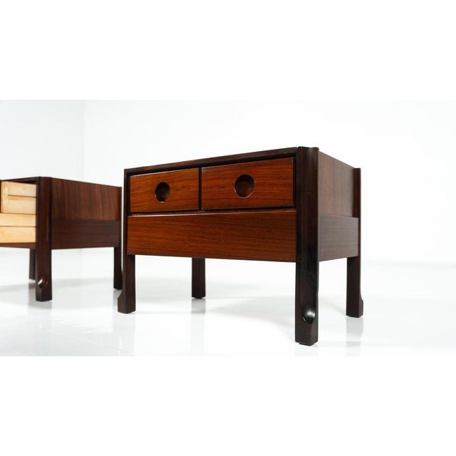 Wooden Nightstands, Italy, 1960s, Set of 2 For Sale - Image 12 of 13