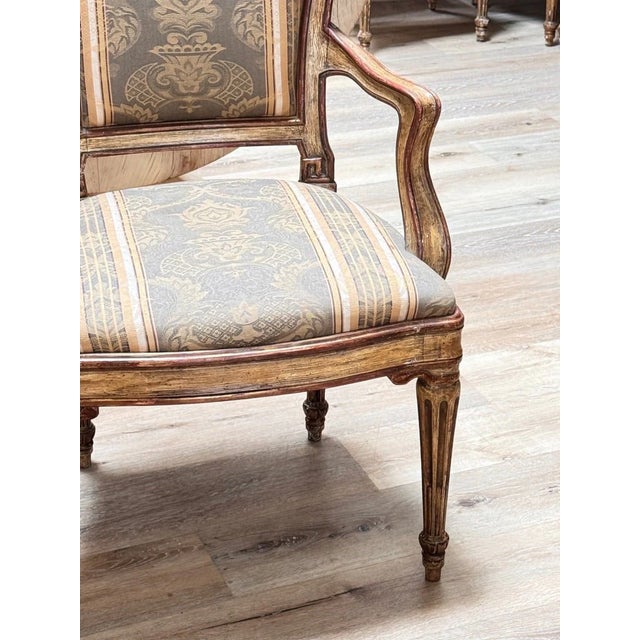 Fourteen Italian Louis XVI Period Laccatura Dining Chairs, 18th C. For Sale - Image 4 of 11