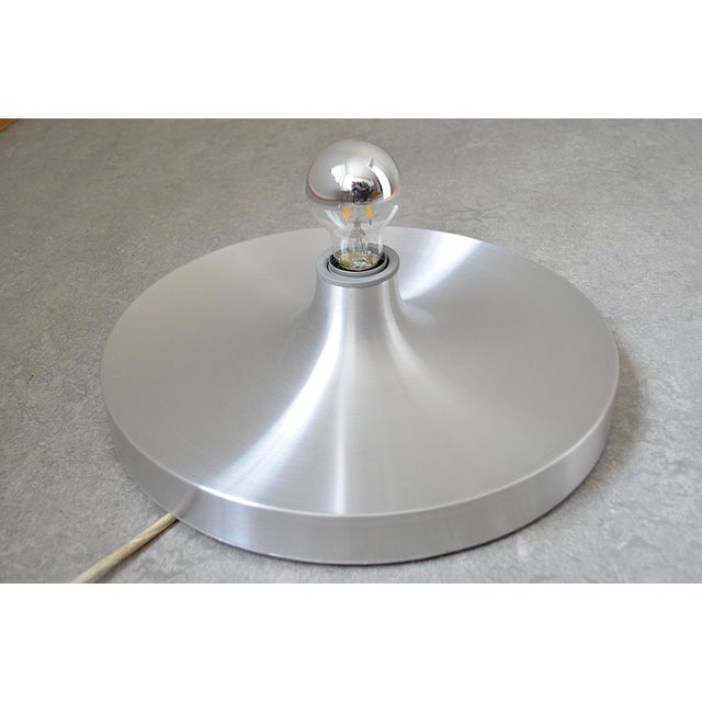 Metal Discus Wall Lamp in the Sstyle of Charlotte Perriand for Les Arcs For Sale - Image 7 of 9