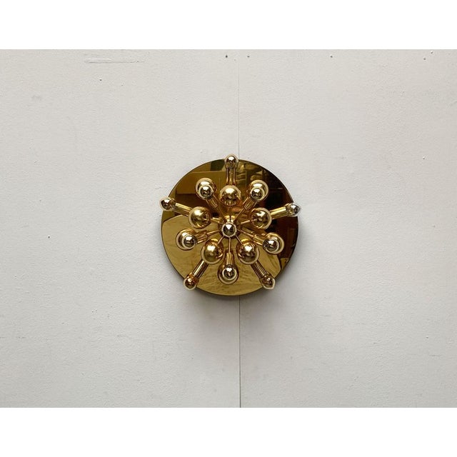 Mid-Century Modern German Brass Atomic Ceiling Lamp by Dorothee Becker for Cosack, 1970s For Sale - Image 17 of 18