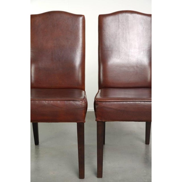 English-Style Sheepskin Dining Chairs, Set of 6 For Sale - Image 12 of 16