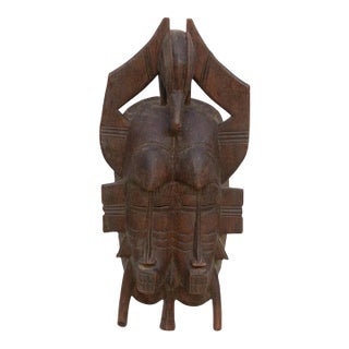 African Baule Mask, a Double Vision For Sale