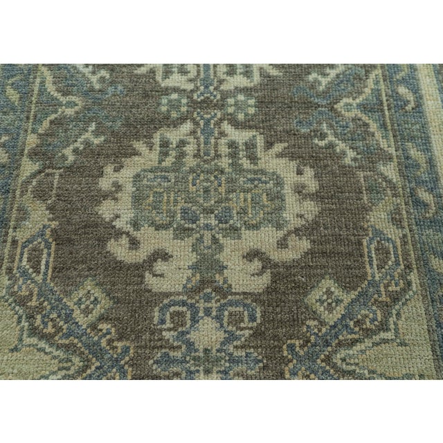 Turkish Turkish Oushak Rug 2'9" x 13'10" #19444 For Sale - Image 3 of 8
