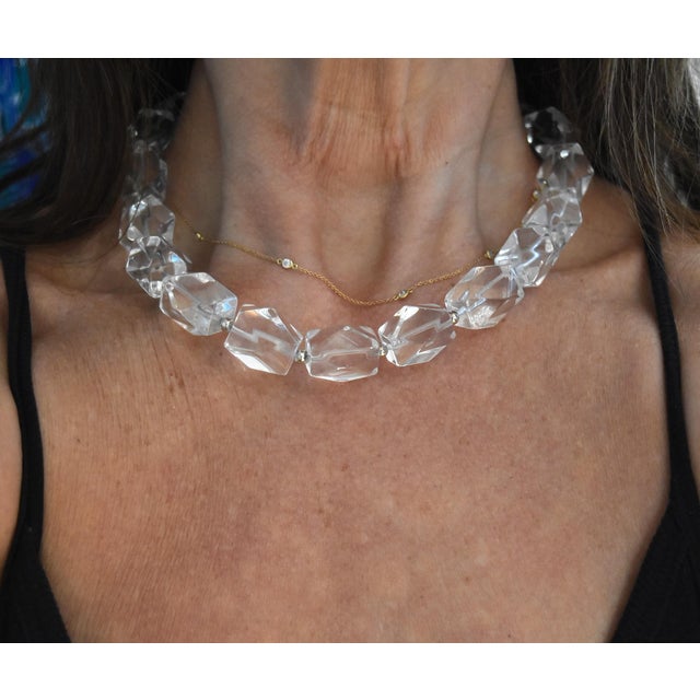 Sterling Silver Paola Valentini Rock Crystal Chunky Nugget Necklace For Sale - Image 16 of 18