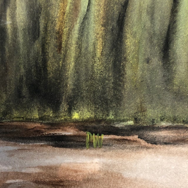 Original painting done on vintage poster signed with initials bottom right 18 x 24 unframed