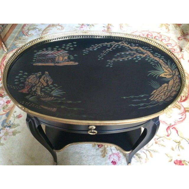 French Louis XV Chinoiserie Side Table For Sale In Houston - Image 6 of 6