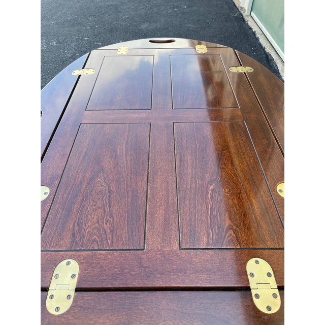 Wood Drexel Cherry Butlers Tray Table For Sale - Image 7 of 12