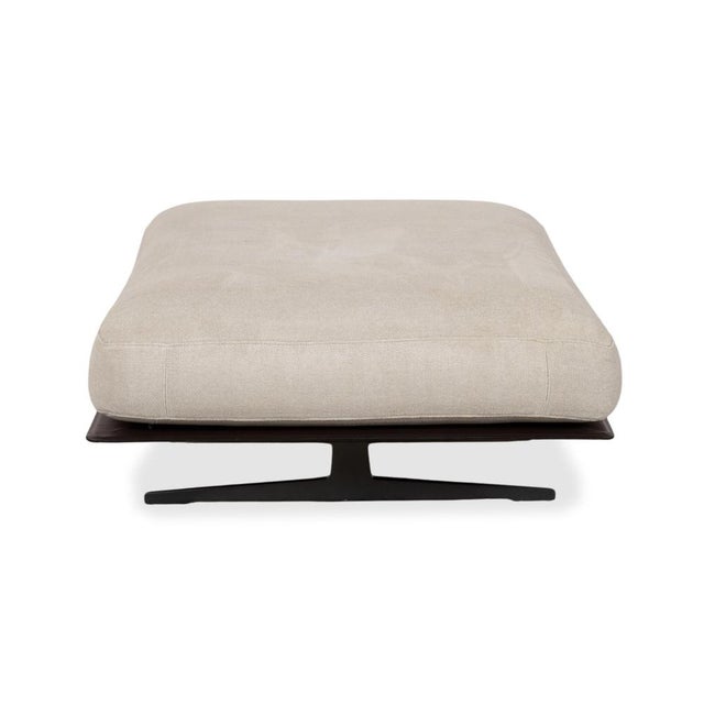 Antonio Citterio Soft Dream Fabric Stool Cream Beige by Antonio Citterio for Flexform For Sale - Image 4 of 12