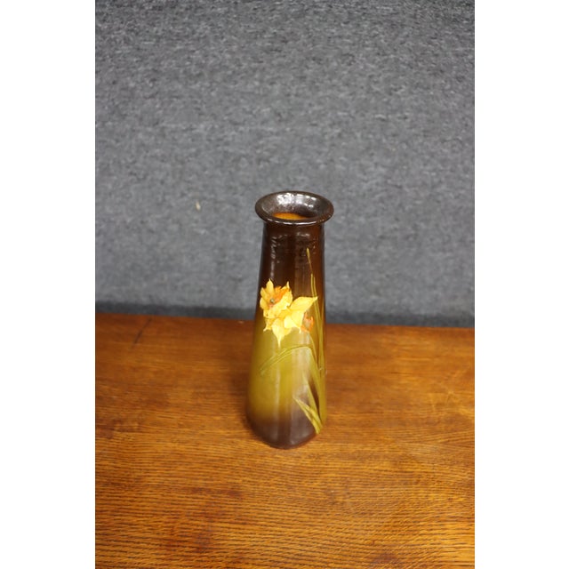 Weller Pottery Weller Pottery Daffodil Vase For Sale - Image 4 of 11