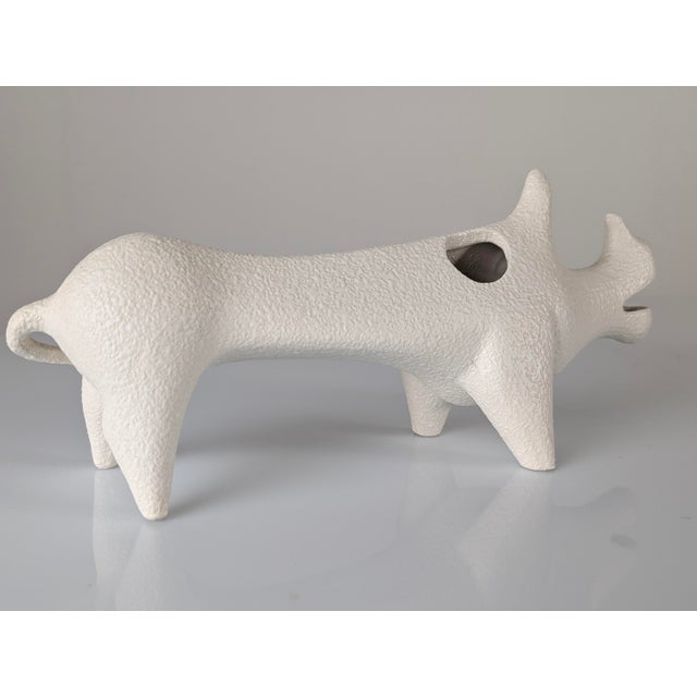 1970s Roberto Rigon, White Rhinoceros, 1970s, Ceramic For Sale - Image 5 of 8
