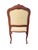 Wood Ethan Allen French Louis XV Style Carved Cherry Armchair in Cream Damask For Sale - Image 7 of 11