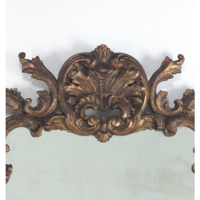 1920s Vintage French Giltwood Mirror, Circa 1920 For Sale - Image 5 of 6