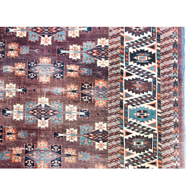 Early 20th Century Early 20th Century Persian Turkmen Rug For Sale - Image 5 of 14