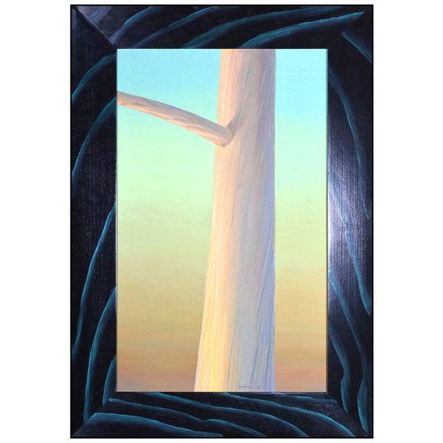 Realism 1980s Tree at My Window Diptych, John Beerman For Sale - Image 3 of 8