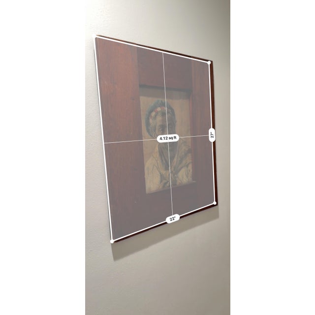 Brown Henry Mosler - Original Portrait Painting - “Man in Striped Headwrap” - Gouache on Paper c.1890-1910 For Sale - Image 8 of 12