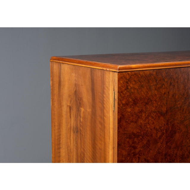English Art Deco Burl Cabinet For Sale - Image 17 of 18