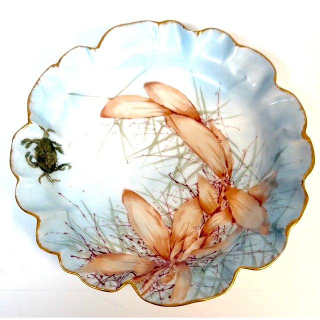 1893 Haviland Limoges Aesthetic Movement Crab Plates - Set of 6 For Sale - Image 16 of 18