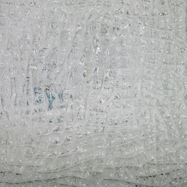 1960s Pair of ice glass sconces by Kaiser For Sale - Image 5 of 7