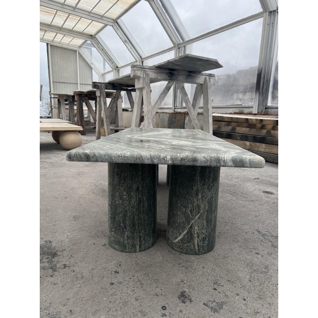 Contemporary Green Marble Rectangle Coffee Table by My Habitat Design For Sale - Image 3 of 8