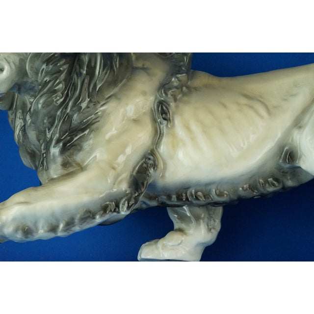 Ceramic Lion and Lioness Sculptures by Ernst Wahliss for Goldscheider, Austria, Early 20th Century, Set of 2 For Sale - Image 15 of 18