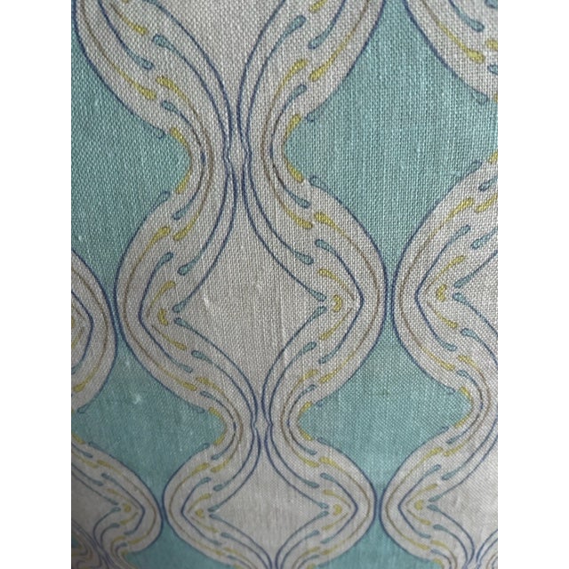2020s Betsy Textiles Hourglass in Turquoise Linen Down Filled Pillow For Sale - Image 5 of 7