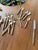 Antique Graphic Silver Cutlery for Six People, 1980s, Set of 24 For Sale - Image 4 of 11
