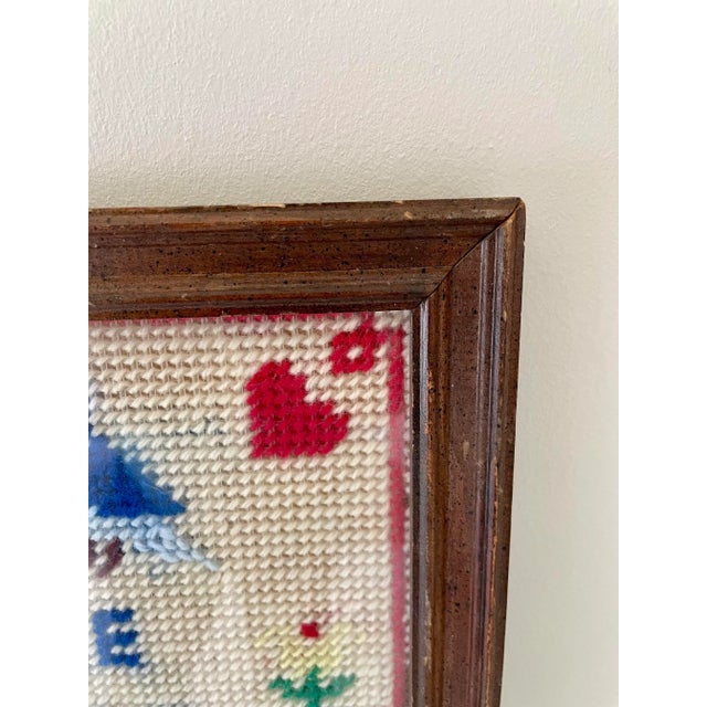 Mid 20th Century Vintage Framed Needlework "Home Sweet Home" For Sale - Image 4 of 7