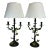 1985 Vintage Maitland-Smith French Bouillotte Style Cast Iron Table Lamp With Leaves - A Pair, Attributed, Artist Signed For Sale