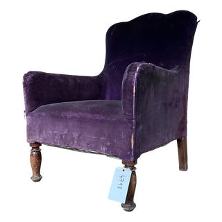 Single Deep Scallop Back Armchair, 1920s For Sale