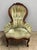 Mid 20th Century Mid 20th Century His and Hers Victorian Carved Floral Parlor Chairs - Set of 2 For Sale - Image 5 of 14