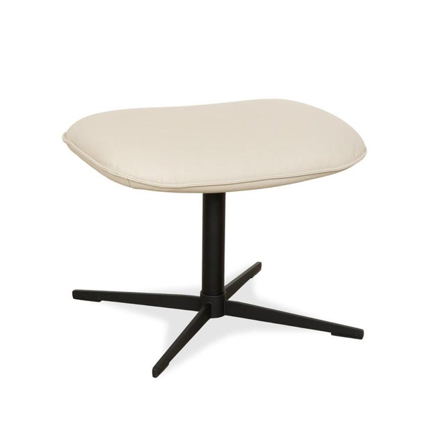 Animal Skin MEG Leather Chairs with Ottoman from Rolf Benz, Set of 3 For Sale - Image 7 of 18