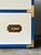 Blue & White Lacquered Campaign Chest of Drawers With Brass Hardware, 1970s For Sale - Image 9 of 17