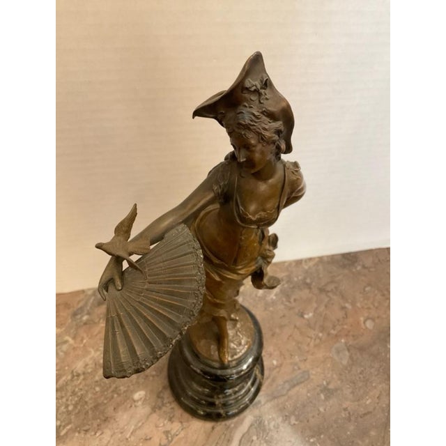 Early 20th Century Early 20th Century Patinated Bronze Rococo Style Sculpture For Sale - Image 5 of 10