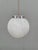 Czechoslovak Ribbed Opaline Glass Pendant Light, 1970s For Sale - Image 9 of 10