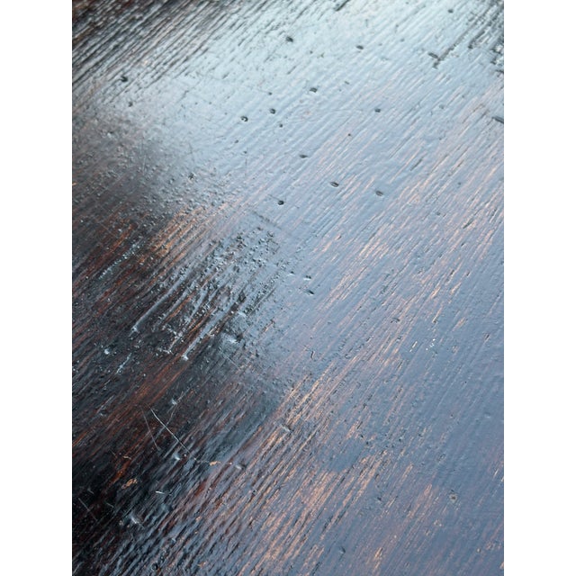 Wood Round Tavern Table, Small Dining/Pub Table, Dark English Oak For Sale - Image 7 of 12