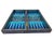 Mediterranean Handmade Wooden Backgammon & Chess Board Lapis, Turquoise & Mother of Pearl For Sale - Image 3 of 14