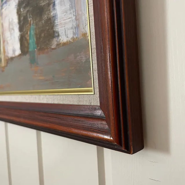1963 Mid Century Swedish Modernist Oil Painting by Vidar Bäckman For Sale - Image 9 of 14